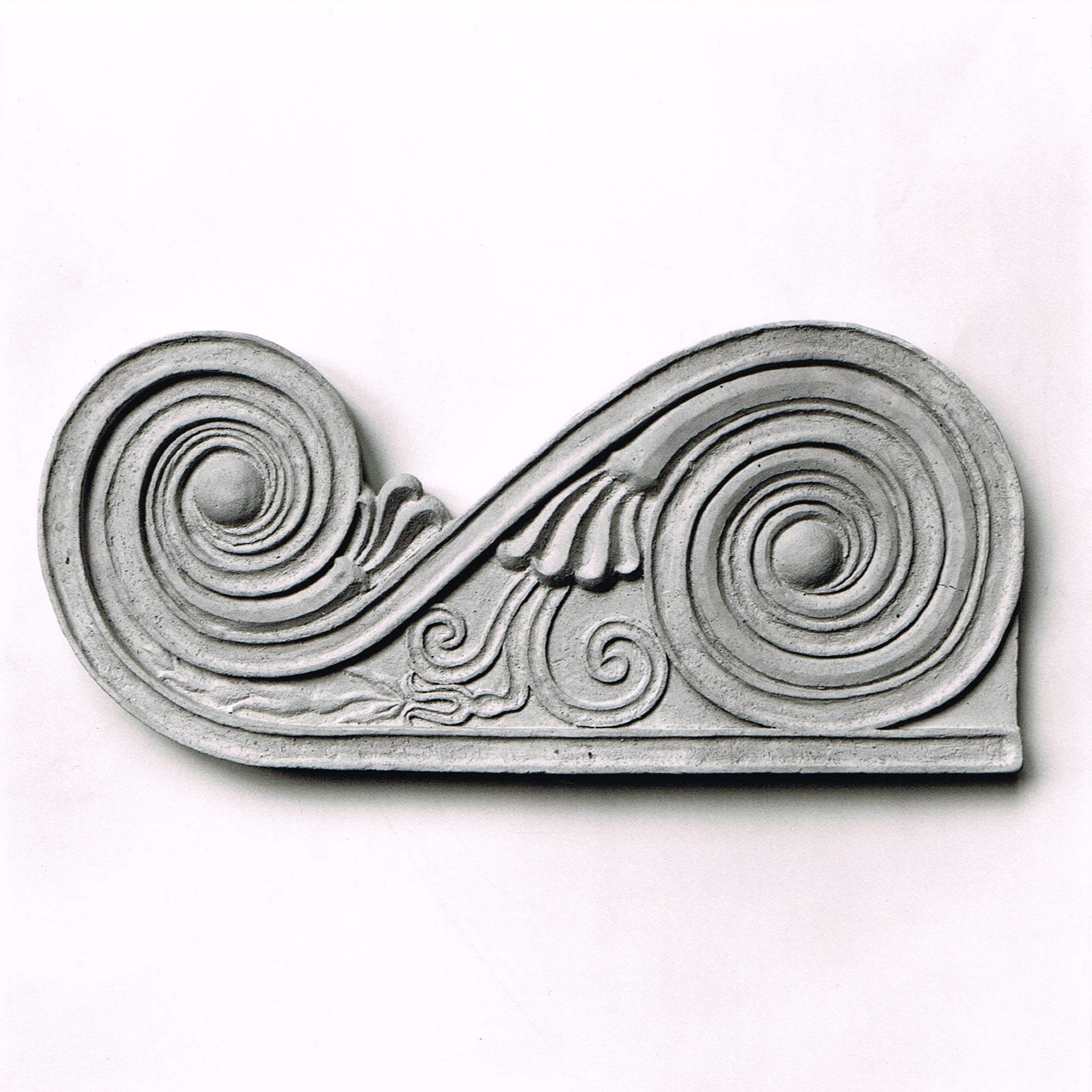 Sculpture terre cuite bas-relief décor