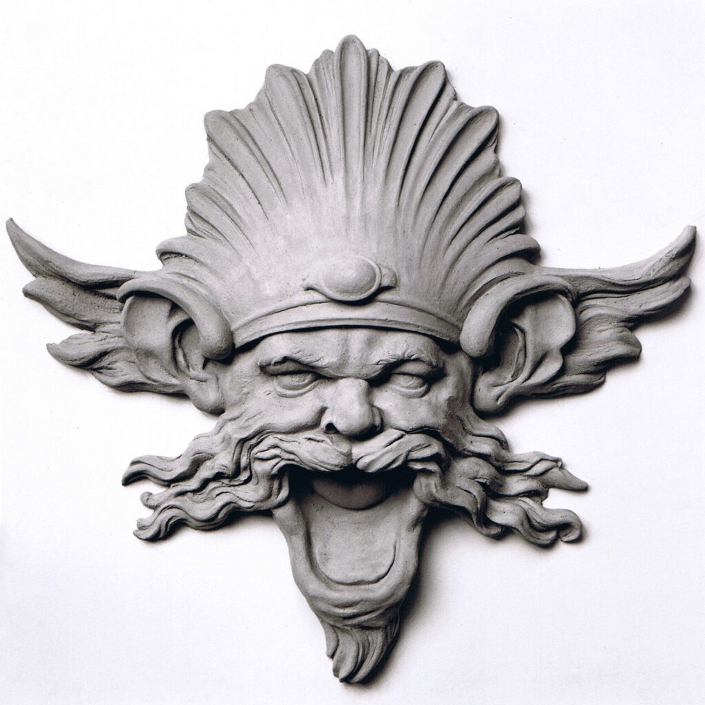 Sculpture plâtre haut-relief décor