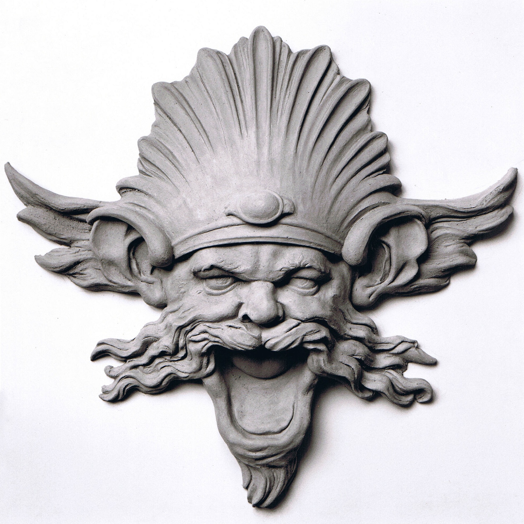 Sculpture plâtre haut-relief décor