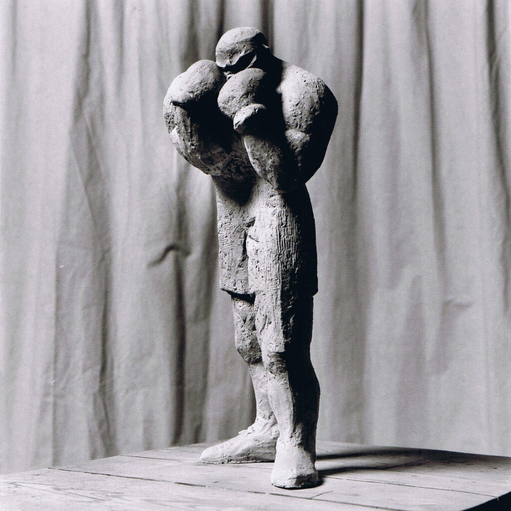 Sculpture terre cuite ronde-bosse personnage