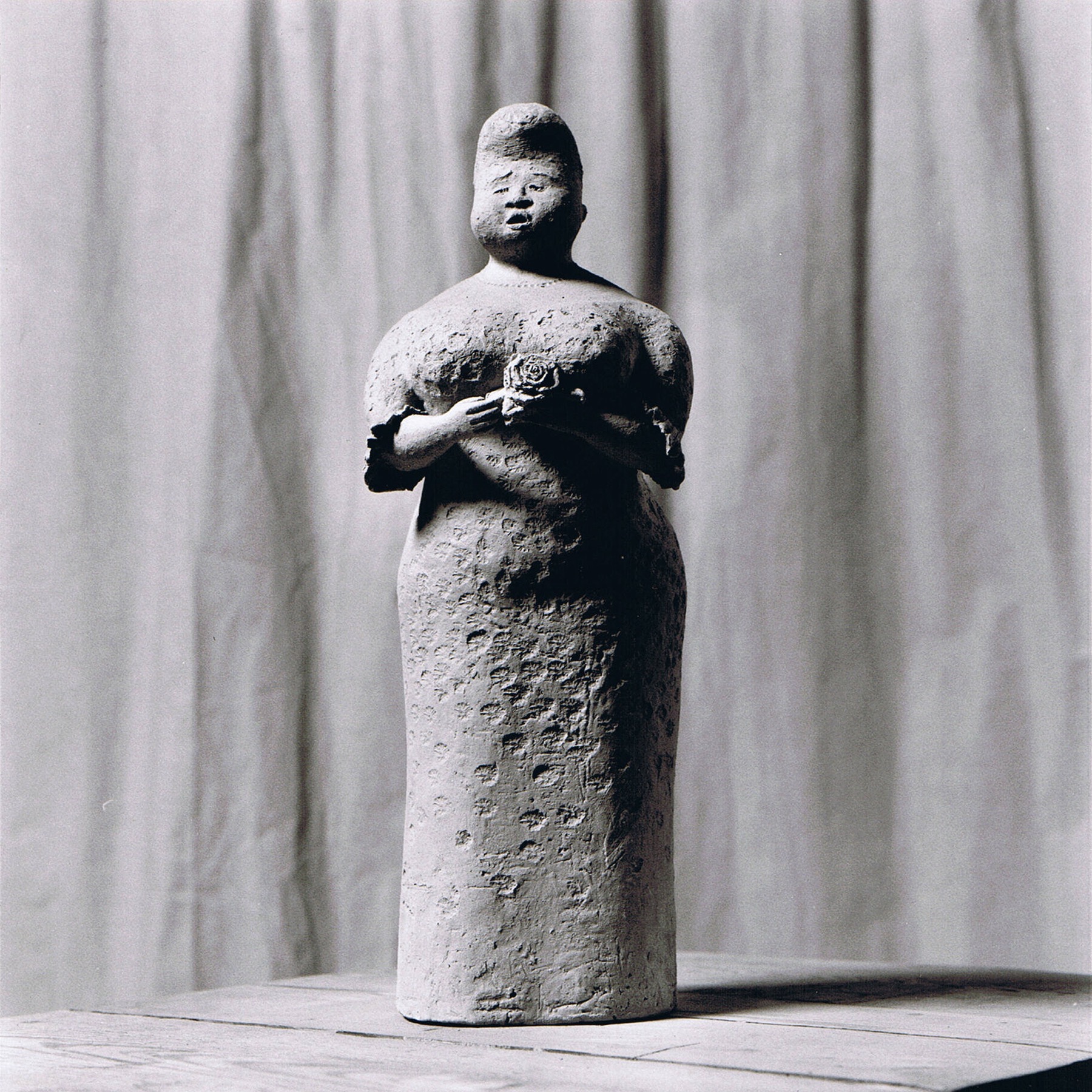 Sculpture terre cuite ronde-bosse personnage