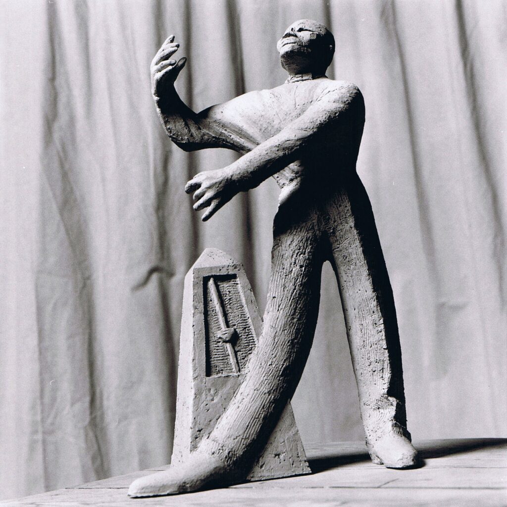 Sculpture terre cuite ronde-bosse personnage