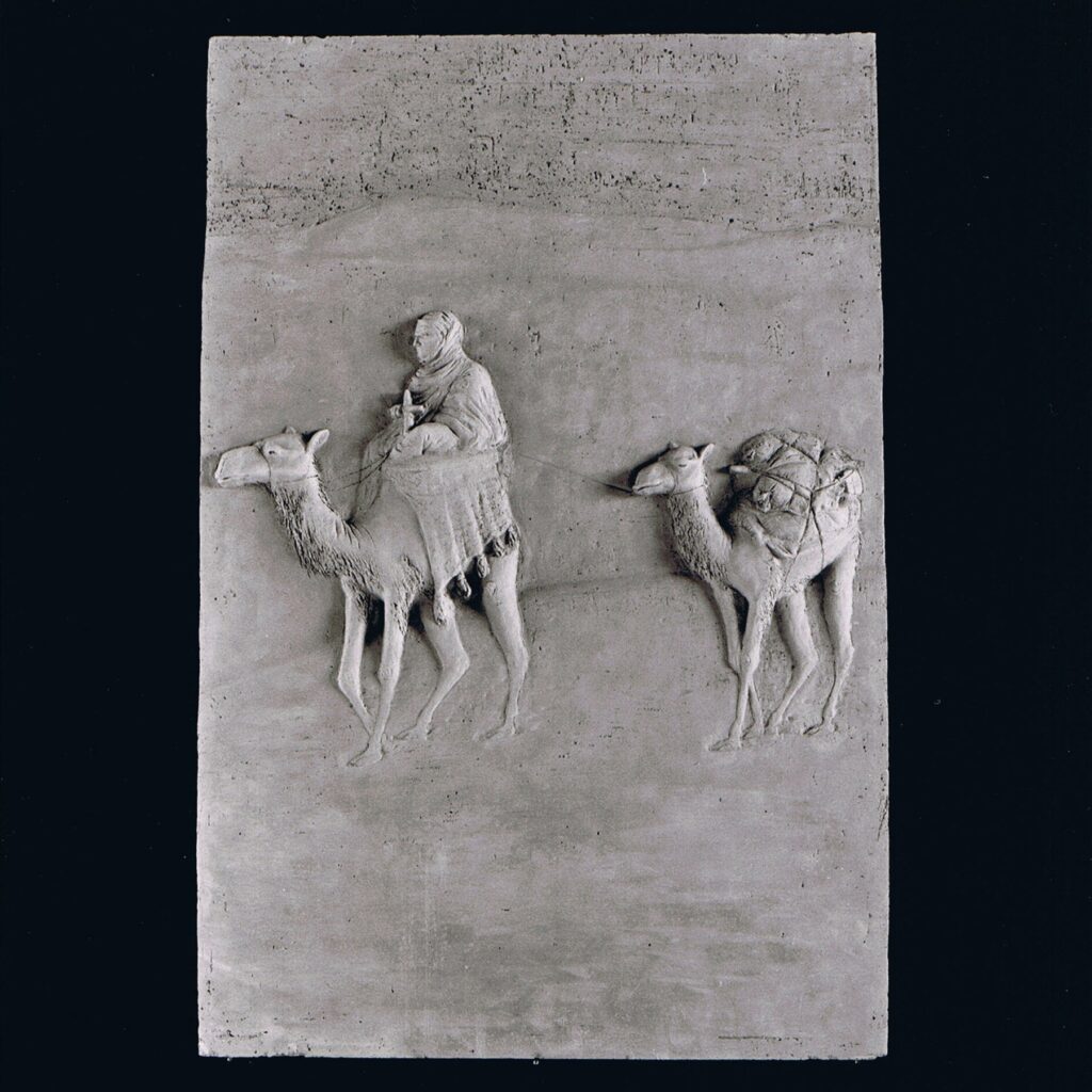 Sculpture terre cuite bas-relief