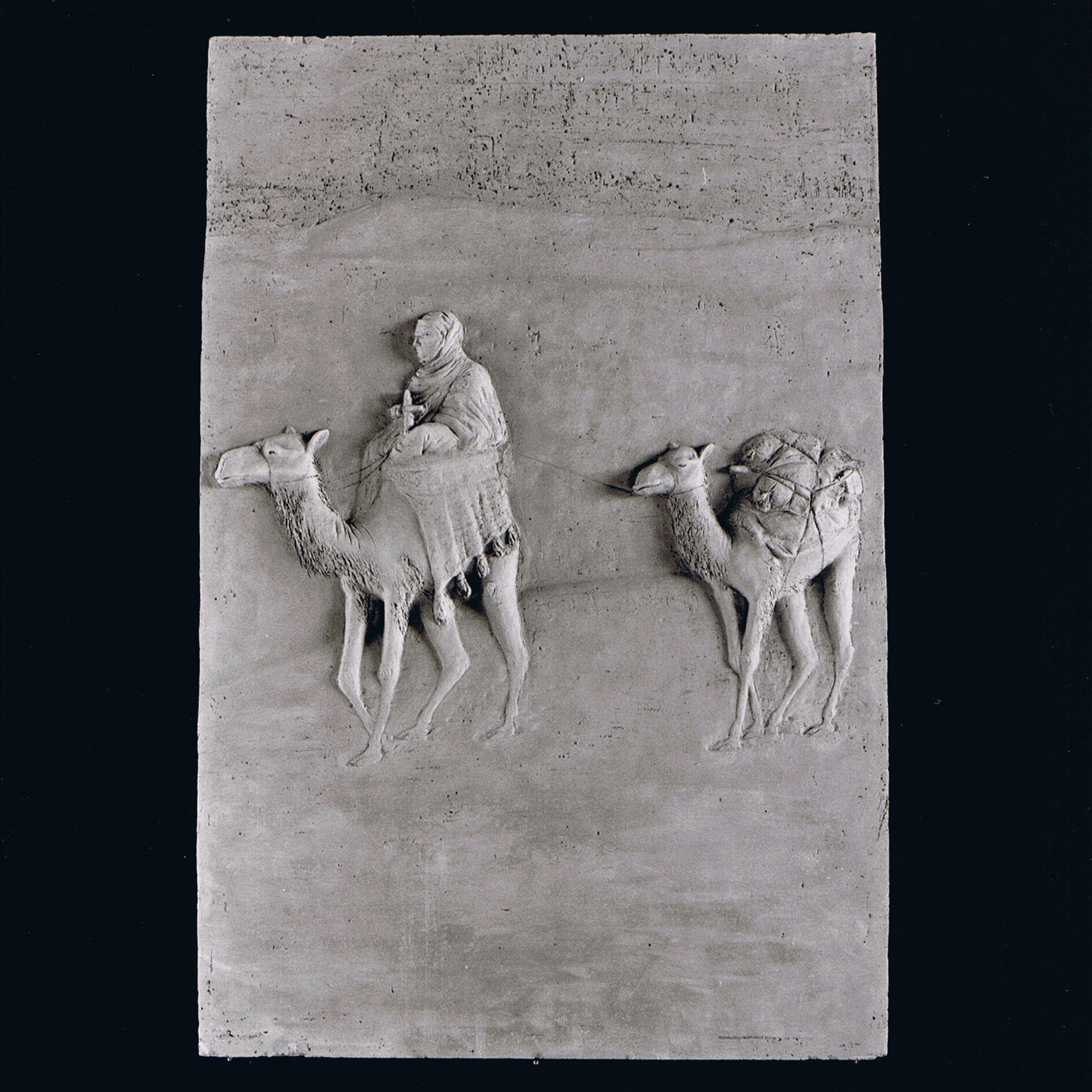 Sculpture terre cuite bas-relief