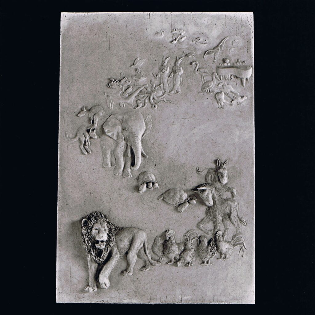 Sculpture terre cuite bas-relief