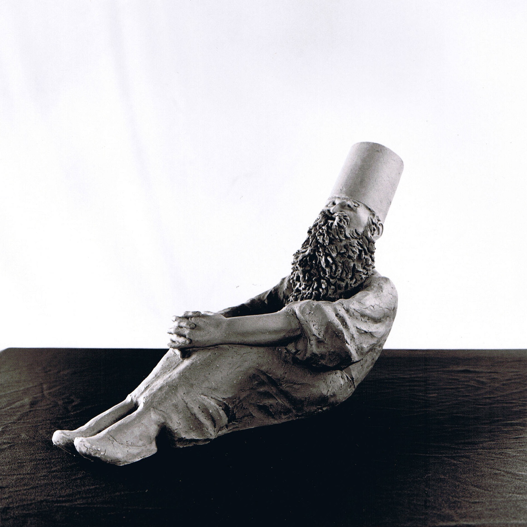 Sculpture terre cuite ronde-bosse personnage