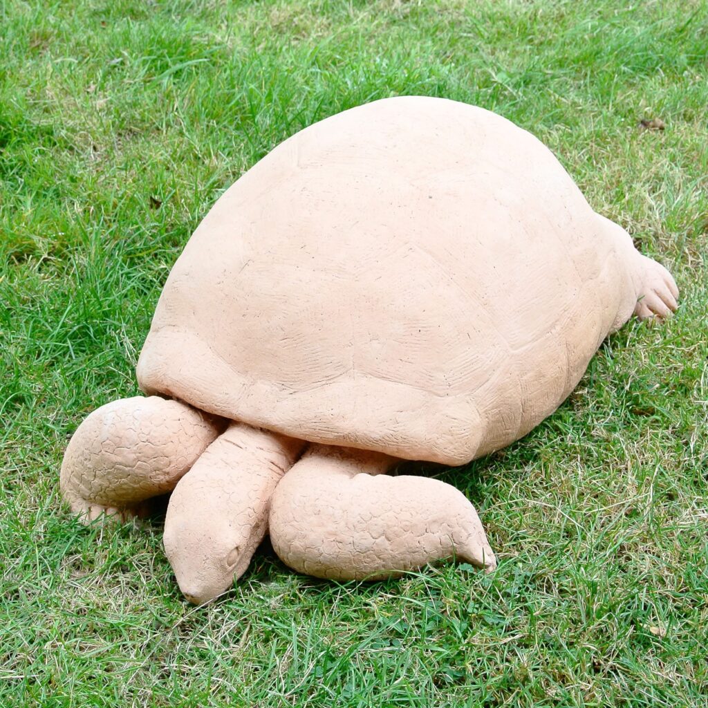 Sculpture terre cuite ronde-bosse animal tortue