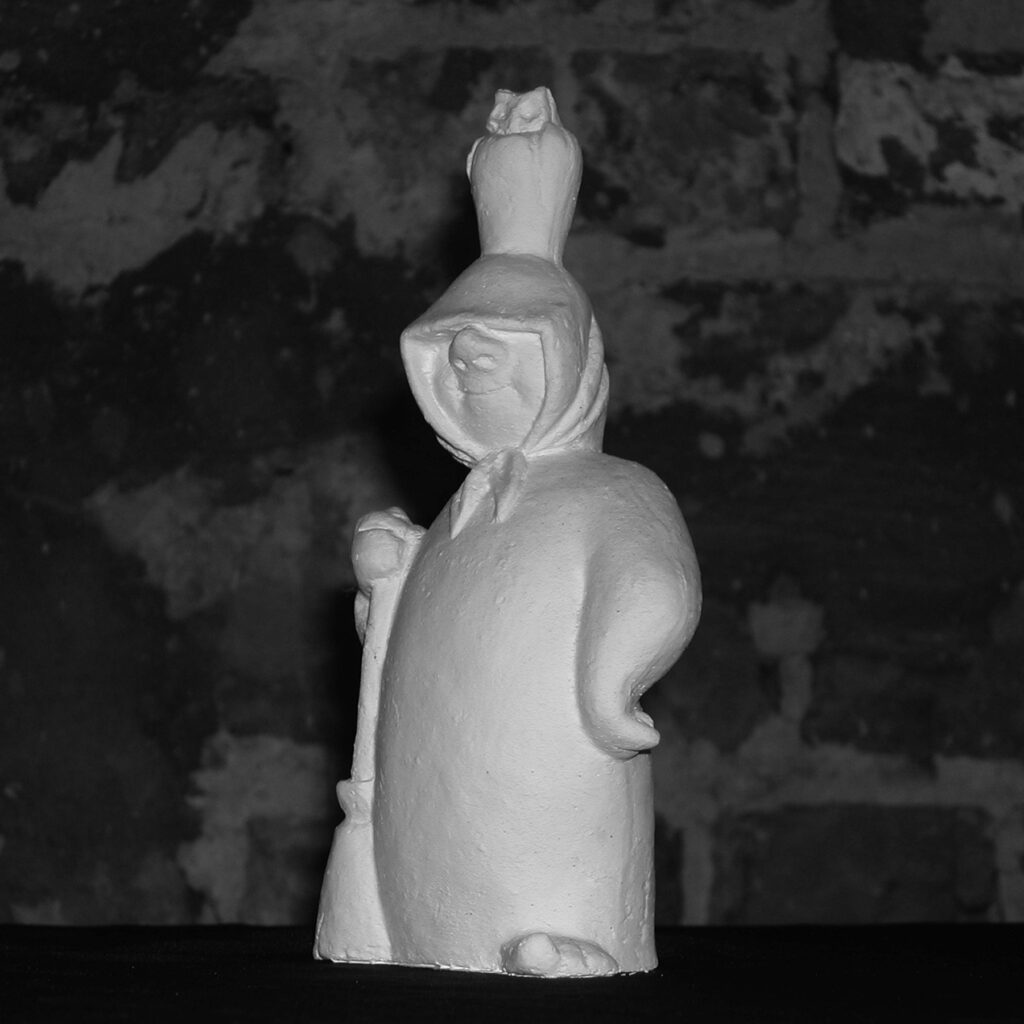 Sculpture plâtre ronde-bosse personnage