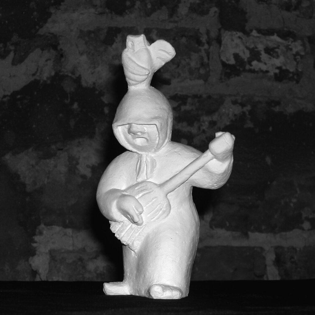 Sculpture plâtre ronde-bosse personnage