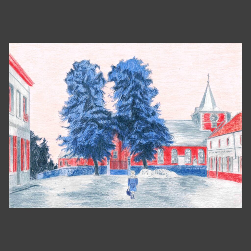 Dessin crayons de couleur Linkebeek ancien