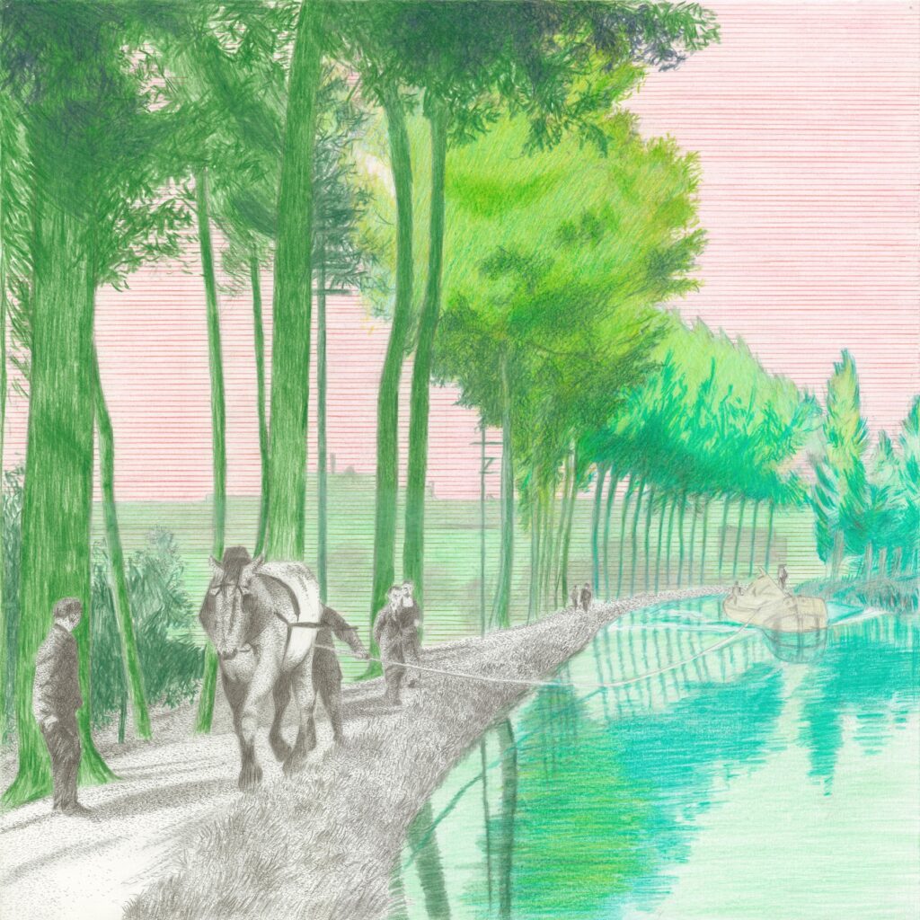 Dessin crayons de couleur Hal ancien
