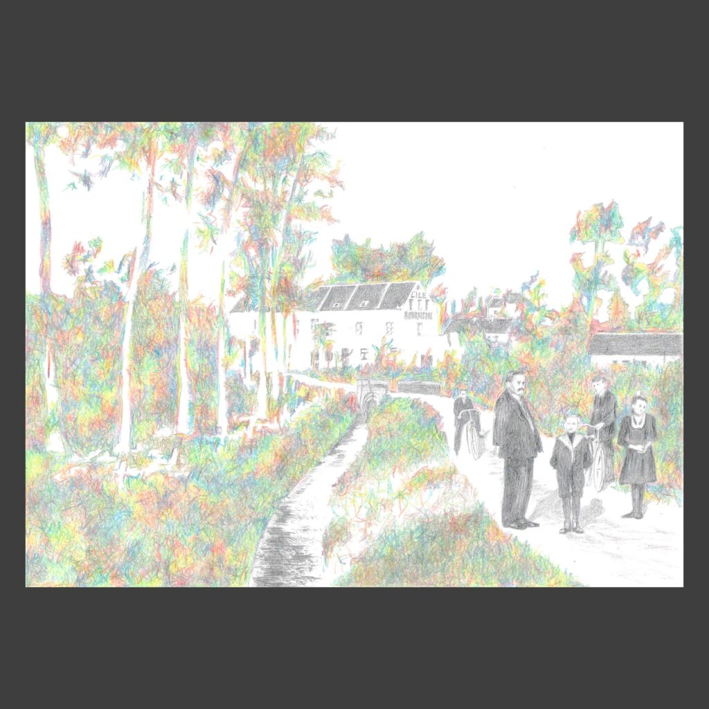 Dessin crayons de couleur Linkebeek ancien