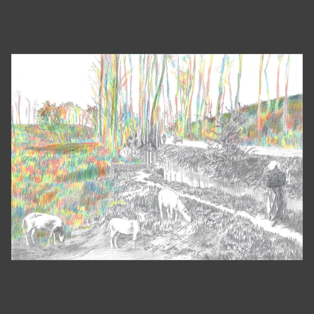 Dessin crayons de couleur Linkebeek ancien