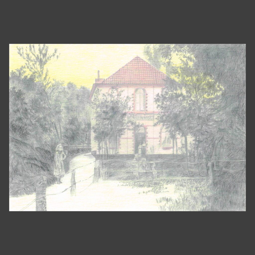 Dessin crayons de couleur Linkebeek ancien