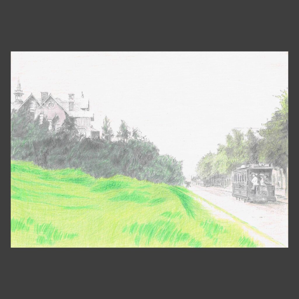 Dessin crayons de couleur Uccle ancien