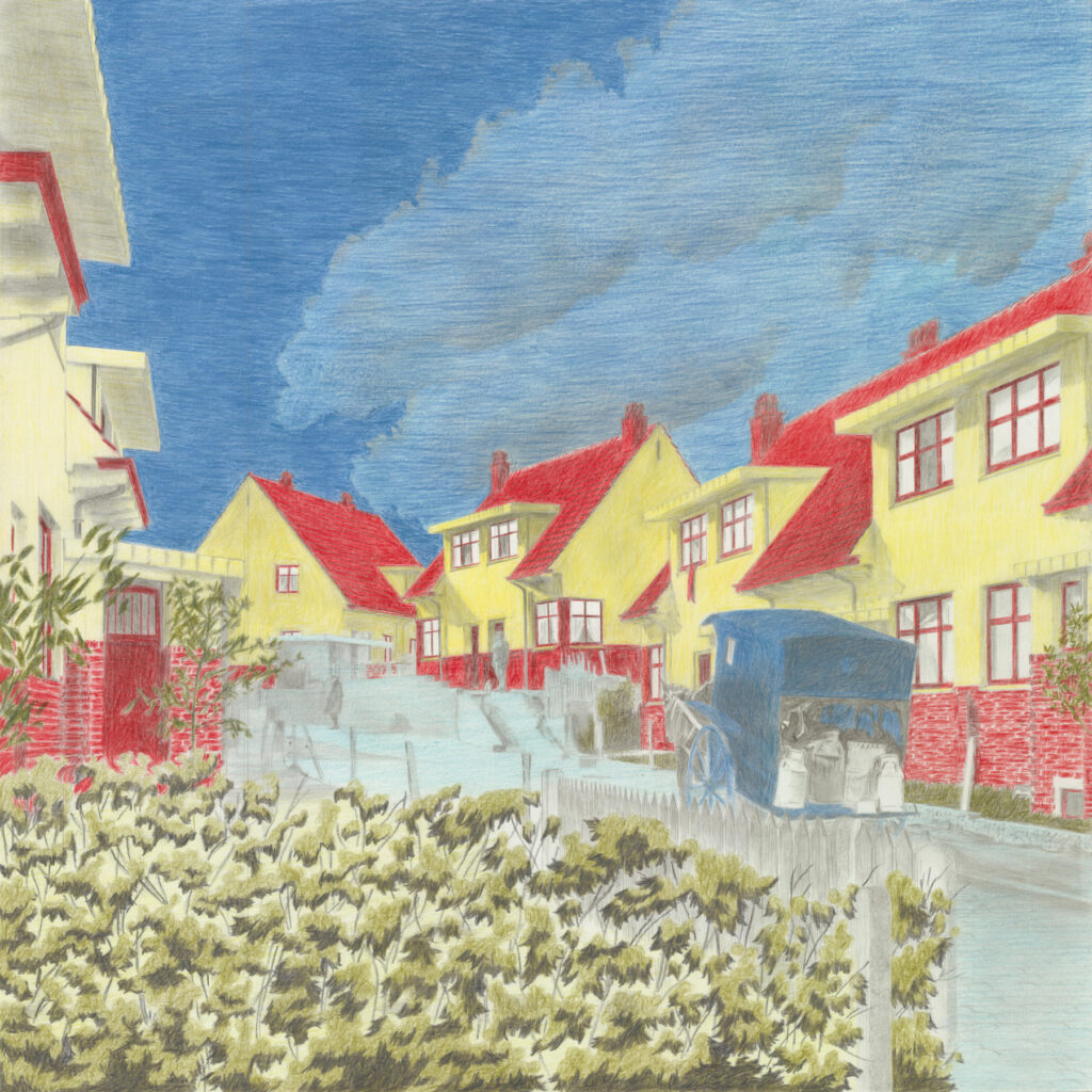 Dessin crayons de couleur Uccle ancien