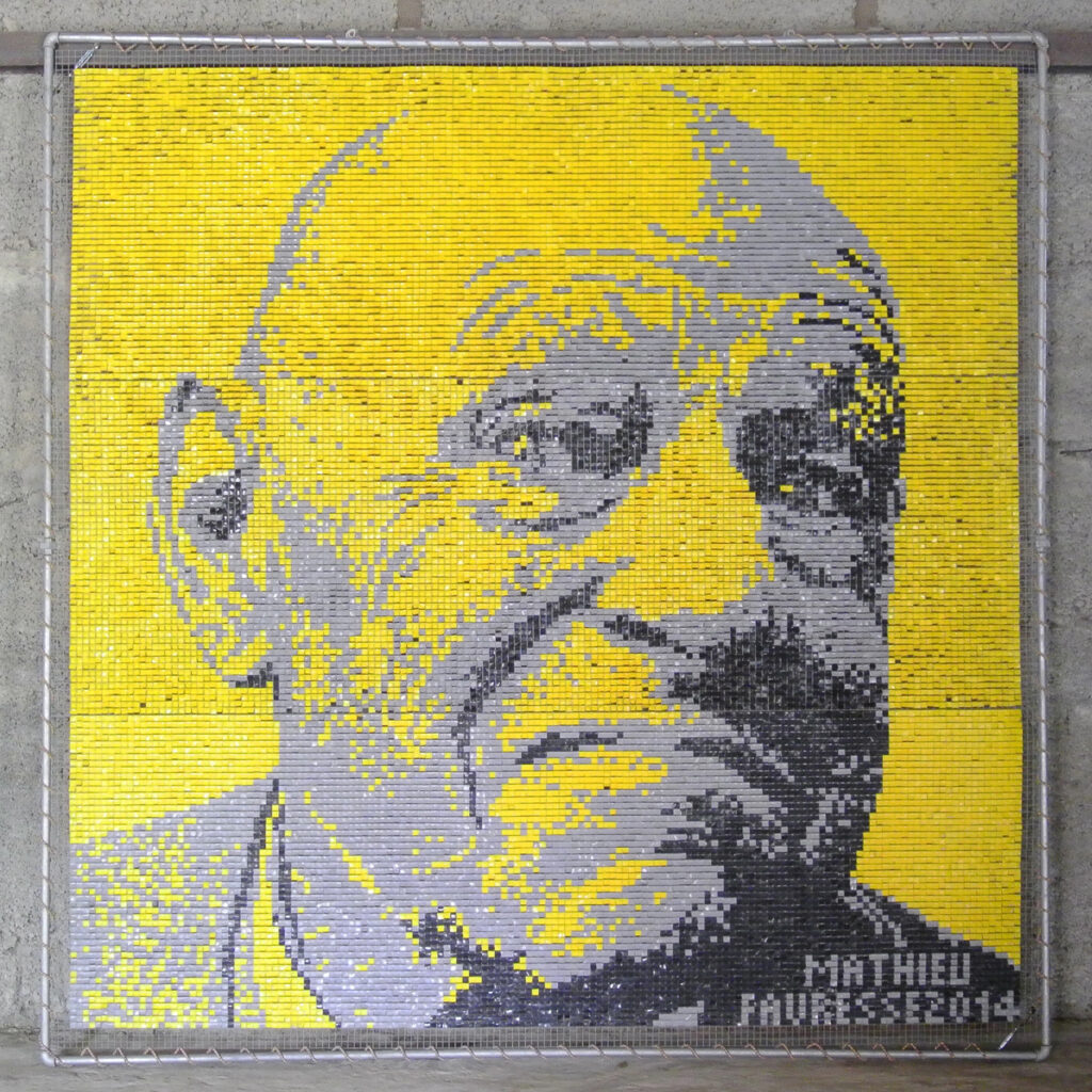 Jean Dubuffet assemblage grillage bandes adhésives