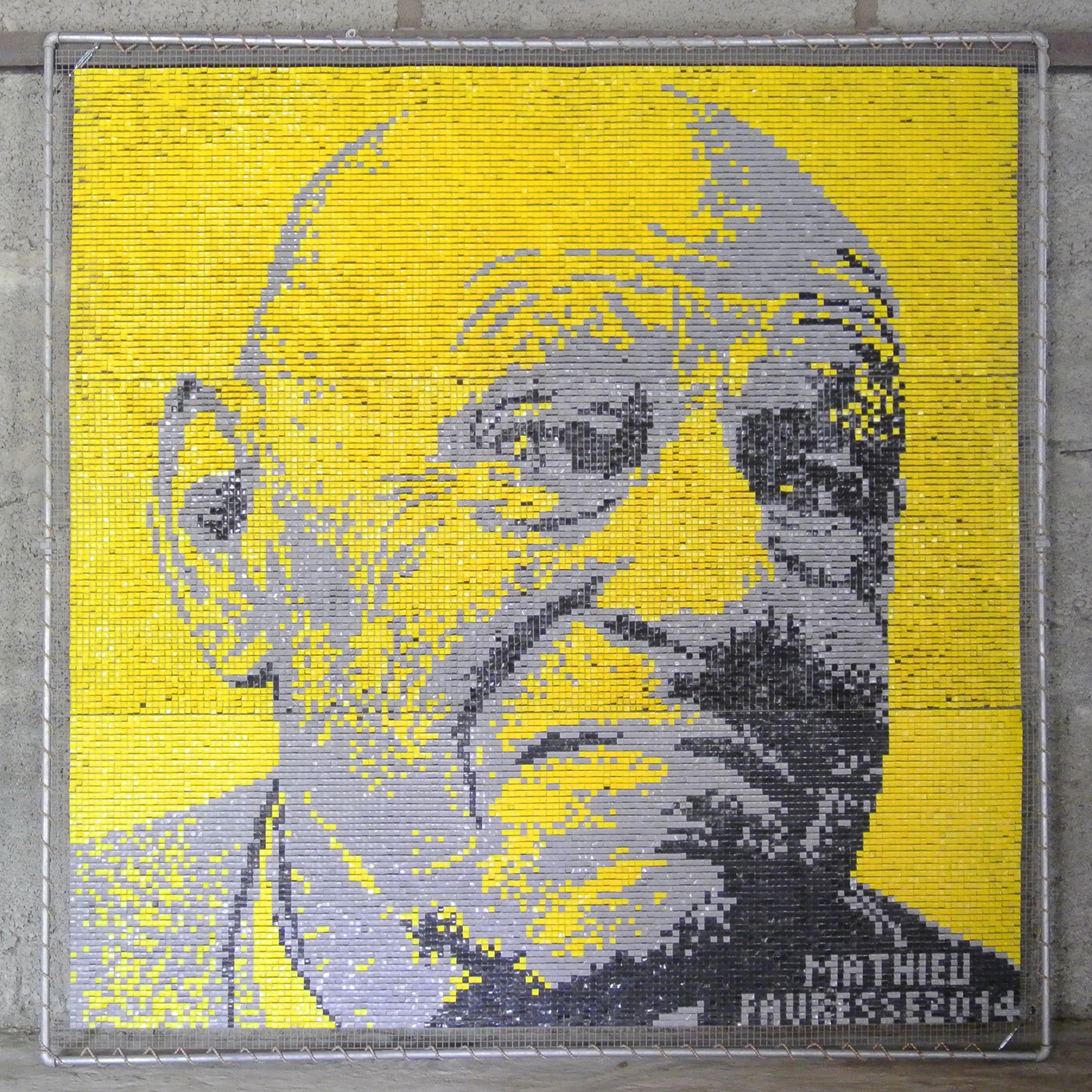 Jean Dubuffet assemblage grillage bandes adhésives