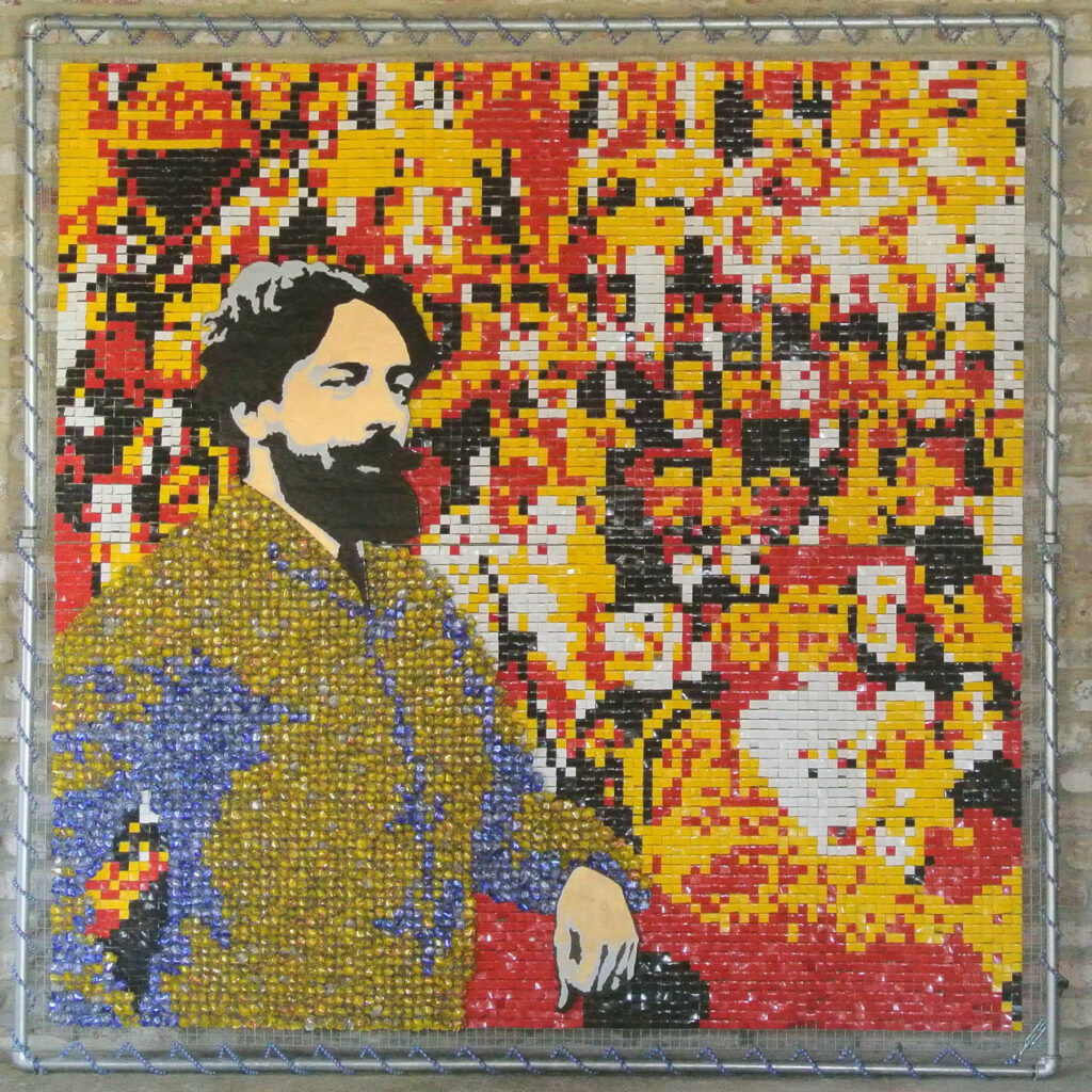 James Ensor assemblage grillage bandes adhésives canettes
