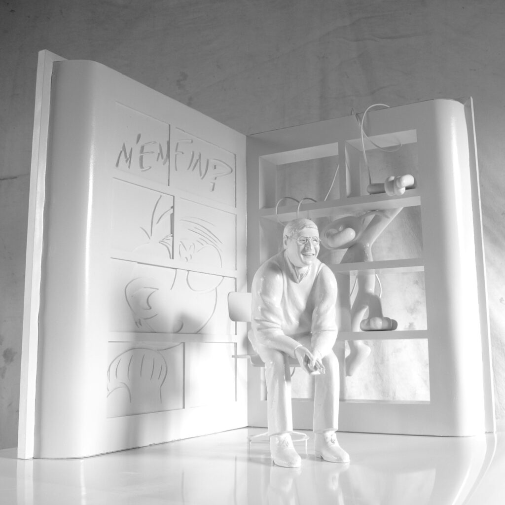 André Franquin sculpture plâtre MDF métal