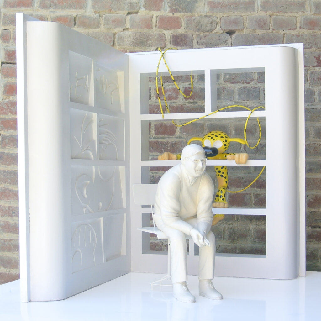 André Franquin sculpture plâtre MDF métal